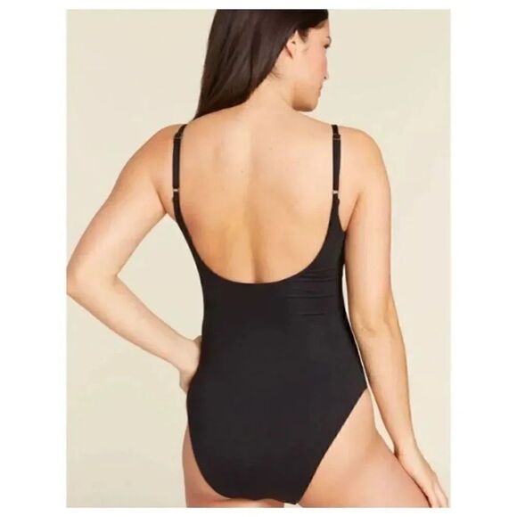 Andie The Santorini
One Piece Bathing Suit
Black Adjustable Straps SZ  LT # 1444 - Picture 2 of 14